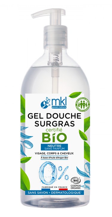 MKL Gel Douche Surgras Certifié Bio Neutre Sans Parfum 1L